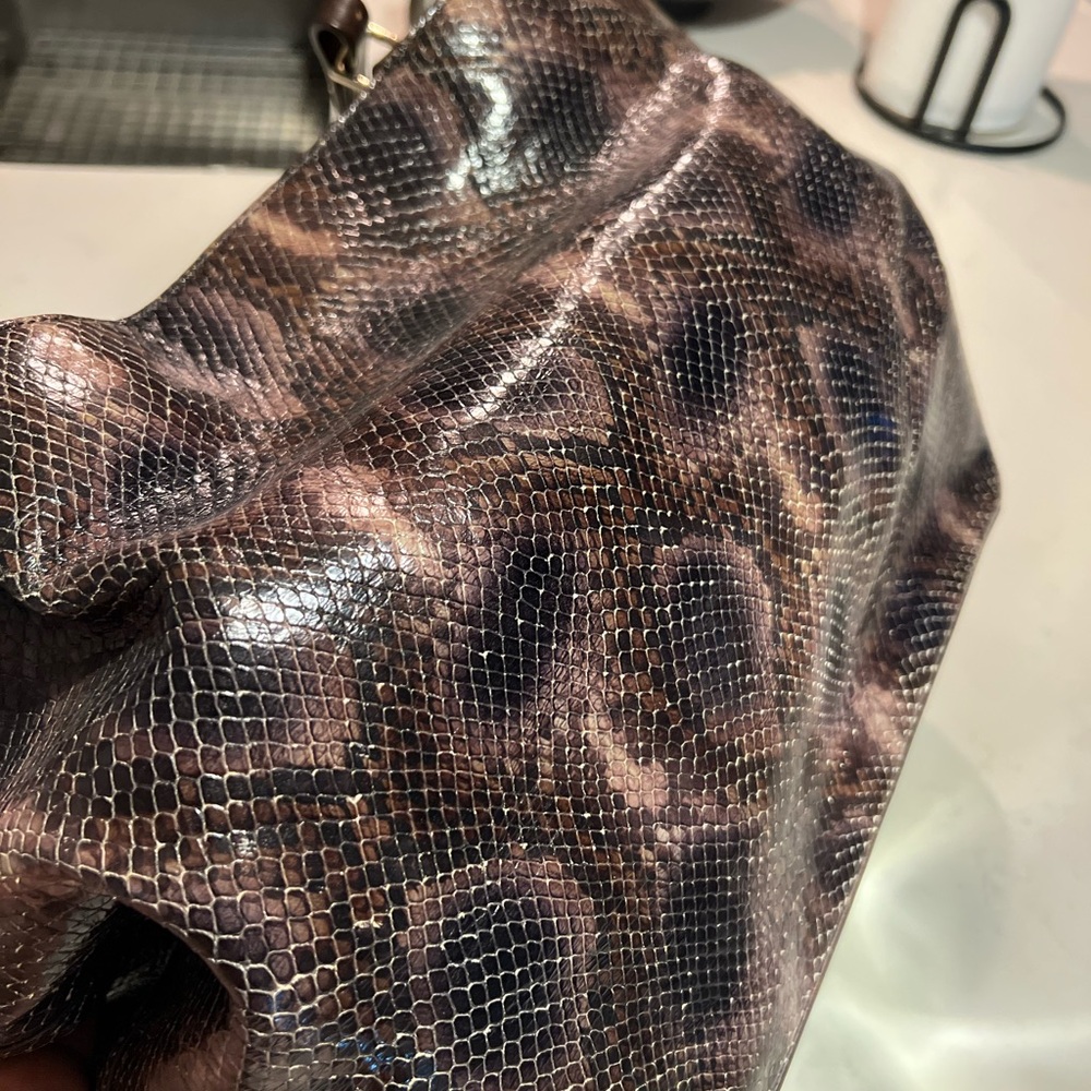Dooney & Bourke City Python Embossed Snakeskin Leather Handbag - Picture 9 of 14